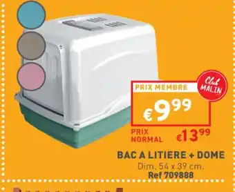 Trafic Bac a litiere +Dome offre