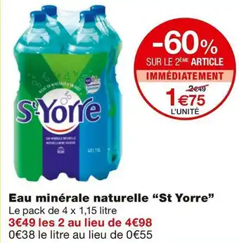 Monoprix Eau minérale naturelle offre