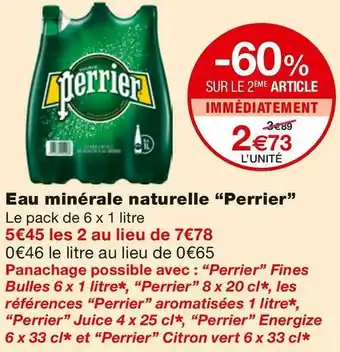 Monoprix Eau minérale naturelle offre