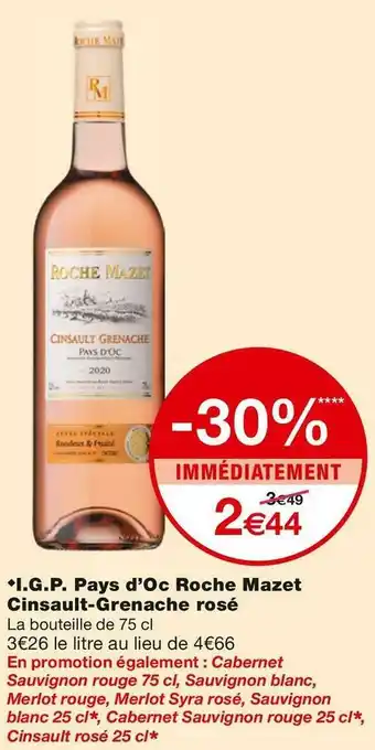 Monoprix I.G.P. Pays d’Oc Cinsault-Grenache rosé offre