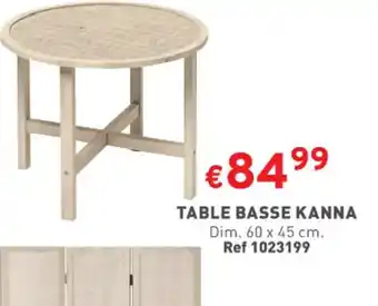 Table basse kanna