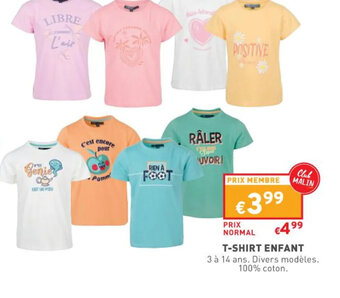 Trafic T-shirt enfant offre