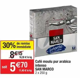 Cora x Carrefour Café moulu san marco offre