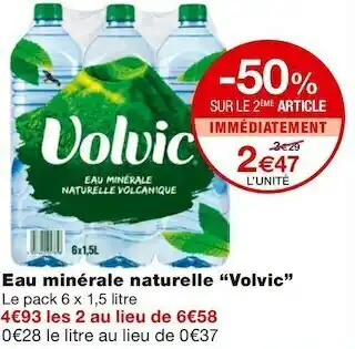 Monoprix Eau minérale naturelle offre
