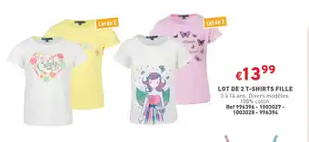 Trafic Lot de 2 t-shirts fille offre