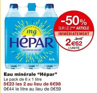 Monoprix Eau minérale offre