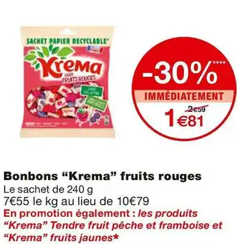 Monoprix Bonbons fruits rouges offre