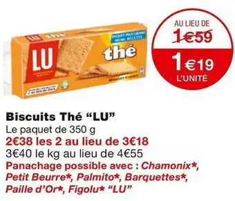 Monoprix Biscuits Thé offre