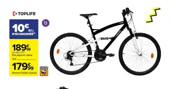 Carrefour Velo VTT 50 FS noir offre