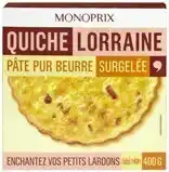 Monoprix Quiche lorraine surgelée pâte pur beurre offre