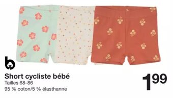 Zeeman Short cycliste bébé offre