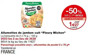 Monoprix Allumettes de jambon cuit offre