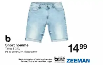 Zeeman Short homme Tailles S-XXL offre