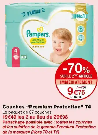 Monoprix Couches “Premium Protection” T4 offre