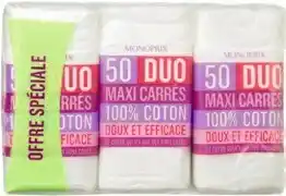 Monoprix Cotons Maxi carrés offre