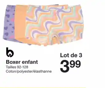 Zeeman Boxer enfant Tailles 92-128 Coton/polyester/élasthanne offre