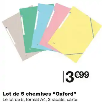 Monoprix Lot de 5 chemises offre
