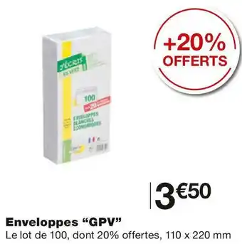 Monoprix Enveloppes “GPV” offre
