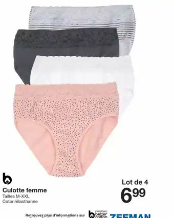 Zeeman Culotte femme Tailles M-XXL Coton/élasthanne offre