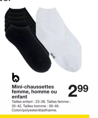 Zeeman Mini-chaussettes femme, homme ou enfant offre