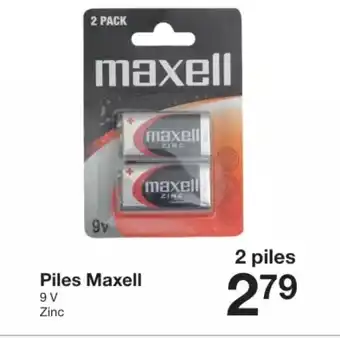 Zeeman Piles Maxell 9 V Zinc offre