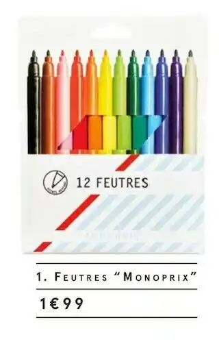 Monoprix Feutres offre