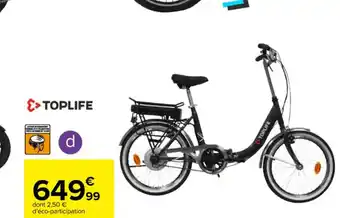 Carrefour Velo pliant avec assistance electrique offre