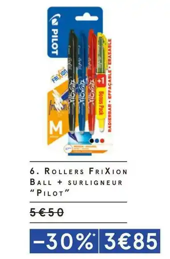 Monoprix Rollers frixion ball + surligneur offre