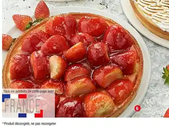 Cora x Carrefour Tarte aux fraises 6 parts, 900 g offre