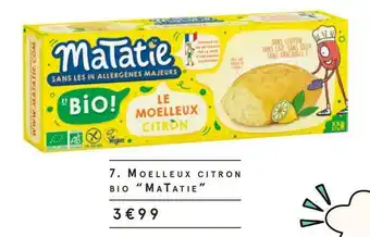 Monoprix Moelleux citron bio offre