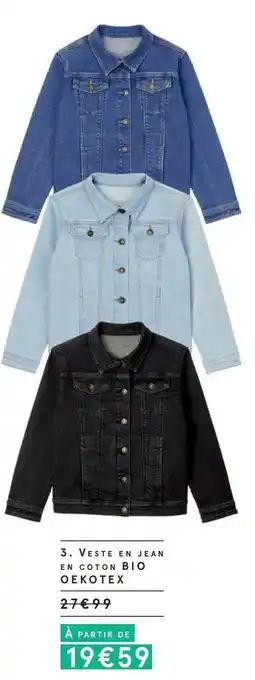 Monoprix Veste en jean en coton bio oekotex offre