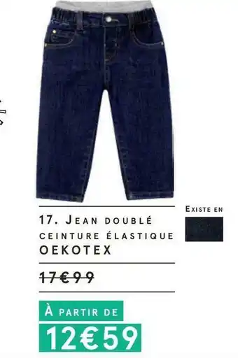 Monoprix Jean doublé ceinture élastique offre