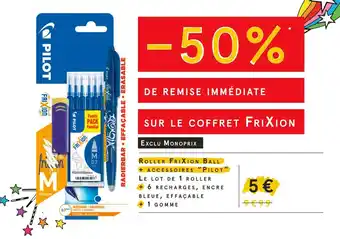 Monoprix Roller frixion ball +accessoires offre