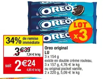 Cora x Carrefour Oreo original LU offre