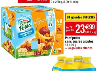 Cora x Carrefour Pom'potes sans sucres ajoutés offre