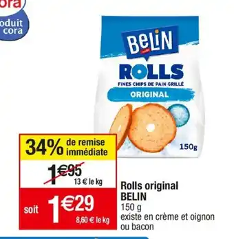 Cora x Carrefour Rolls original BELIN offre