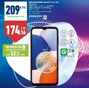 Bureau Vallée Samsung smartphone galaxy a14 5g offre