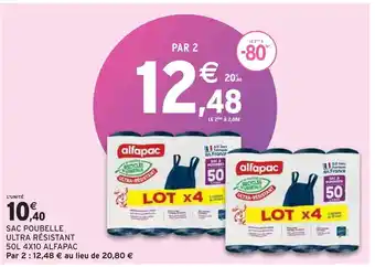 Alfapac sac poubelle ultra résistant 50l 4x10