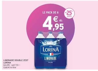 Intermarché Lorina limonade double zest offre