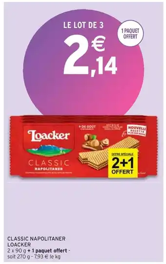 Intermarché Loacker classic napolitaner offre
