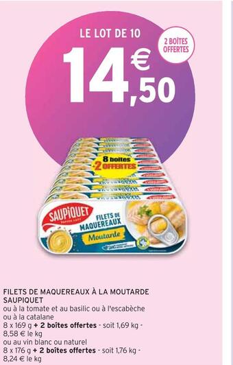 Intermarché Saupiquet filets de maquereaux à la moutarde offre