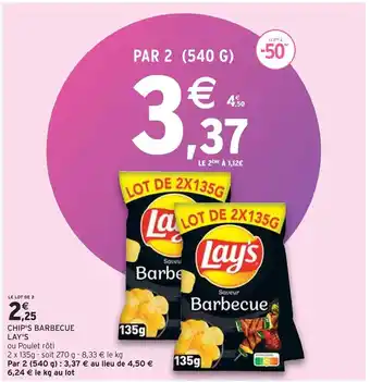 Intermarché Lay's chip's barbecue offre
