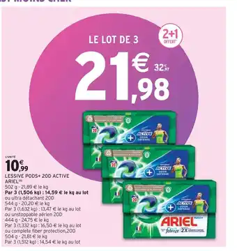 Intermarché Ariel lessive pods+ 20d active (b) offre