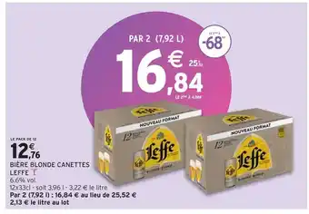 Intermarché Leffe bière blonde canettes offre