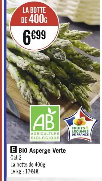 Bio asperge verte