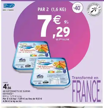 Intermarché Odyssée 48 bâtonnets de surimi offre