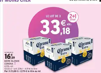 Intermarché Corona bière blonde offre