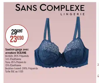 Sans complexe lingerie soutien-gorge avec armature oceane