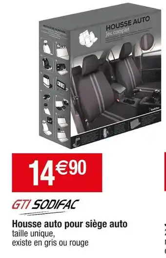 Sodifac housse auto pour siège auto