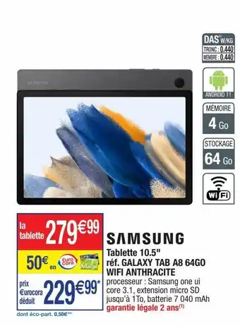 Cora x Carrefour Tablette samsung offre